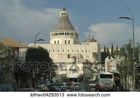 Catholic Basilica of the Annunciation, Nazareth, Israel, Asia View Large Photo Image Stock Image - Catholic Basilica of the Annunciation, Nazareth, Israel, Asia. Fotosearch