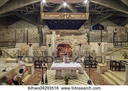 Chancel, behind the Annunciation Grotto, Catholic Basilica of the Annunciation, Nazareth, Israel, Asia View Large Photo Image Stock Photograph - Chancel, behind the Annunciation Grotto, Catholic Basilica of the Annunciation, Nazareth, Israel, Asia. Fotosearch