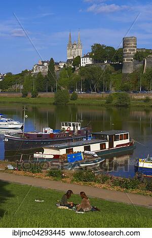 Chateau d'Angers, castle and cathedral with harbour on the Maine river, Angers, Maine-et-Loire, Anjou, Pays de la Loire, Loire Valley, UNESCO World Heritage Site, France, Europe View Large Photo Image Stock Photography - Chateau d'Angers, castle and cathedral with harbour on the Maine river, Angers, Maine-et-Loire, Anjou, Pays de la Loire, Loire Valley, UNESCO World Heritage Site, France, Europe. Fotosearch