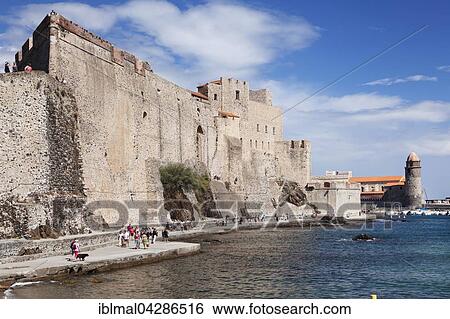 Chateau Royal and Notre-Dame-des-Anges fortified church, Collioure, Languedoc-Roussillon, South of France, France, Europe View Large Photo Image Stock Photograph - Chateau Royal and Notre-Dame-des-Anges fortified church, Collioure, Languedoc-Roussillon, South of France, France, Europe. Fotosearch