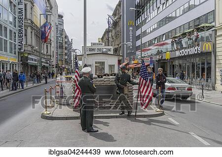 Stock Photo - Checkpoint Charlie, Berlin, Germany, Europe. Fotosearch