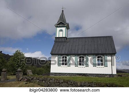 Church Thingvallakirkja, Thingvellir, Hvalfjorour, Iceland, Europe View Large Photo Image Stock Image - Church Thingvallakirkja, Thingvellir, Hvalfjorour, Iceland, Europe. Fotosearch