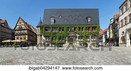 City Hall, UNESCO World Heritage Site, Quedlinburg, Harz, Saxony-Anhalt, Germany, Europe View Large Photo Image Stock Photo - City Hall, UNESCO World Heritage Site, Quedlinburg, Harz, Saxony-Anhalt, Germany, Europe. Fotosearch