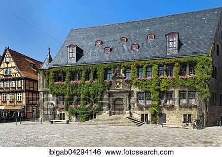 City Hall, UNESCO World Heritage Site, Quedlinburg, Harz, Saxony-Anhalt, Germany, Europe View Large Photo Image Stock Photograph - City Hall, UNESCO World Heritage Site, Quedlinburg, Harz, Saxony-Anhalt, Germany, Europe. Fotosearch