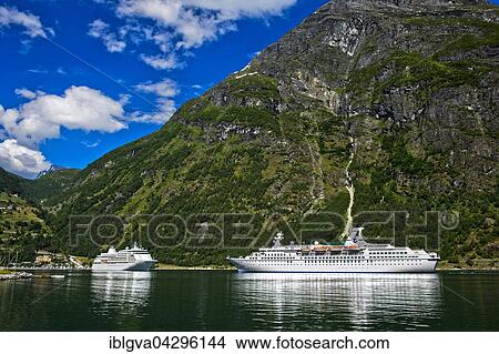 Cruise ship MS Astor in Geirangerfjord, Geiranger, Norway, Europe View Large Photo Image Picture - Cruise ship MS Astor in Geirangerfjord, Geiranger, Norway, Europe. Fotosearch
