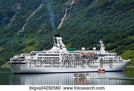 Cruise ship MS Astor in Geirangerfjord, Geiranger, Norway, Europe View Large Photo Image Stock Image - Cruise ship MS Astor in Geirangerfjord, Geiranger, Norway, Europe. Fotosearch
