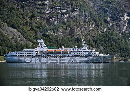 Cruise ship MS Astor in Geirangerfjord, Geiranger, Norway, Europe View Large Photo Image Stock Image - Cruise ship MS Astor in Geirangerfjord, Geiranger, Norway, Europe. Fotosearch