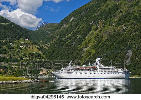 Cruise ship MS Astor in Geirangerfjord, Geiranger, Norway, Europe View Large Photo Image Stock Photography - Cruise ship MS Astor in Geirangerfjord, Geiranger, Norway, Europe. Fotosearch
