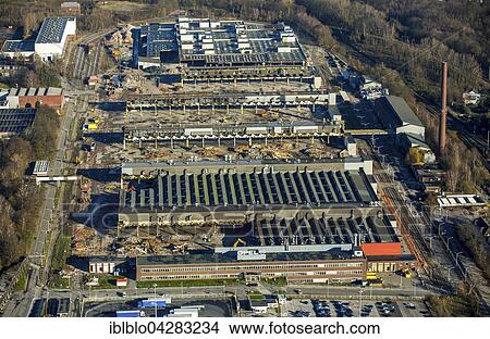 Demolition of Opel plant 2 in Langendreer, Bochum, Ruhr district, North Rhine-Westphalia, Germany, Europe View Large Photo Image Picture - Demolition of Opel plant 2 in Langendreer, Bochum, Ruhr district, North Rhine-Westphalia, Germany, Europe. Fotosearch