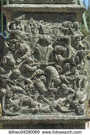Depiction, uprising in the Warsaw Ghetto, relief on the Knesset Menorah, sculptor Benno Elkan, Jerusalem, Israel, Asia View Large Photo Image Stock Photo - Depiction, uprising in the Warsaw Ghetto, relief on the Knesset Menorah, sculptor Benno Elkan, Jerusalem, Israel, Asia. Fotosearch