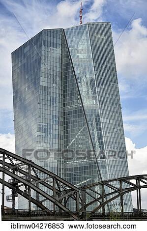 Deutscherrenbrucke bridge with the European Central Bank, ECB, Frankfurt am Main, Hesse, Germany, Europe View Large Photo Image Stock Image - Deutscherrenbrucke bridge with the European Central Bank, ECB, Frankfurt am Main, Hesse, Germany, Europe. Fotosearch