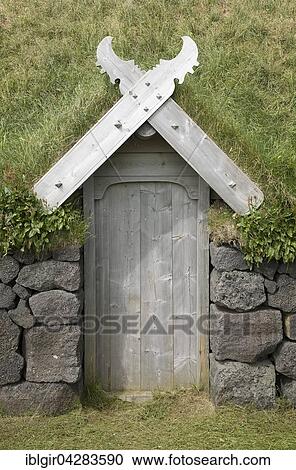 Door, house with grass roof, Heimaey Island, Iceland, Europe View Large Photo Image Stock Image - Door, house with grass roof, Heimaey Island, Iceland, Europe. Fotosearch