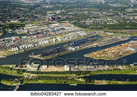 Duisburg harbor Duisport, Ruhr, Rhine-Herne Canal, inland water transport, container port, Duisburg, Ruhr district, North Rhine-Westphalia, Germany, Europe View Large Photo Image Stock Photo - Duisburg harbor Duisport, Ruhr, Rhine-Herne Canal, inland water transport, container port, Duisburg, Ruhr district, North Rhine-Westphalia, Germany, Europe. Fotosearch