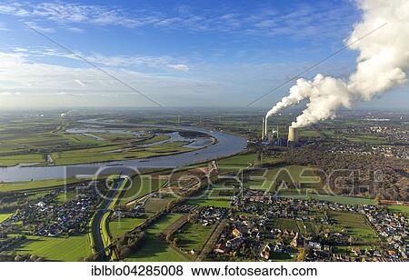 Emschermundung, River Emscher and Rhine, coal power plant, Dinslaken, Ruhr district, North Rhine-Westphalia, Germany, Europe View Large Photo Image Stock Photo - Emschermundung, River Emscher and Rhine, coal power plant, Dinslaken, Ruhr district, North Rhine-Westphalia, Germany, Europe. Fotosearch