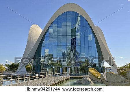 Entrance hall, L'Oceanografic marine center, Ciudad de las Artes y de las Ciencias, City of Arts and Sciences, Valencia, Spain, Europe View Large Photo Image Picture - Entrance hall, L'Oceanografic marine center, Ciudad de las Artes y de las Ciencias, City of Arts and Sciences, Valencia, Spain, Europe. Fotosearch