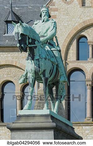 Equestrian statue of Emperor Frederick Barbarossa, Imperial Palace, Kaiserpfalz, UNESCO World Heritage Site, Goslar, Harz, Lower Saxony, Germany, Europe View Large Photo Image Stock Photograph - Equestrian statue of Emperor Frederick Barbarossa, Imperial Palace, Kaiserpfalz, UNESCO World Heritage Site, Goslar, Harz, Lower Saxony, Germany, Europe. Fotosearch