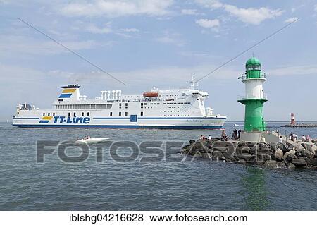 Ferry, Warnemunde, Rostock, Mecklenburg-Western Pomerania, Germany, Europe View Large Photo Image Stock Photo - Ferry, Warnemunde, Rostock, Mecklenburg-Western Pomerania, Germany, Europe. Fotosearch