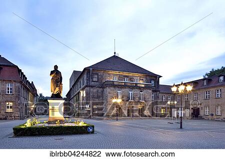 Stock Image - Former margravial riding hall in 1748, today the city hall, Paradeplatz, Jean-Paul-Platz, Bayreuth, Upper Franconia, Bavaria, Germany, Europe. Fotosearch