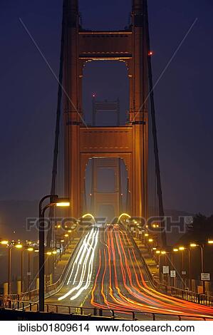 Picture - Golden Gate Bridge at dawn, San Francisco, California, USA, North America. Fotosearch