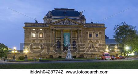 Hessisches Staatstheater, Hessian State Theatre, evening mood, Wiesbaden, Hesse, Germany, Europe View Large Photo Image Stock Image - Hessisches Staatstheater, Hessian State Theatre, evening mood, Wiesbaden, Hesse, Germany, Europe. Fotosearch