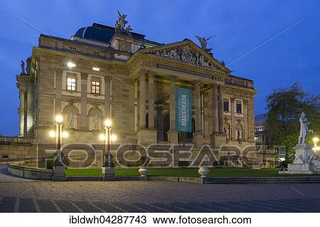 Hessisches Staatstheater, Hessian State Theatre, evening mood, Wiesbaden, Hesse, Germany, Europe View Large Photo Image Stock Image - Hessisches Staatstheater, Hessian State Theatre, evening mood, Wiesbaden, Hesse, Germany, Europe. Fotosearch