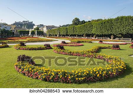 Hohensalzburg Castle and Mirabell Gardens, Salzburg, Austria, Europe View Large Photo Image Stock Image - Hohensalzburg Castle and Mirabell Gardens, Salzburg, Austria, Europe. Fotosearch
