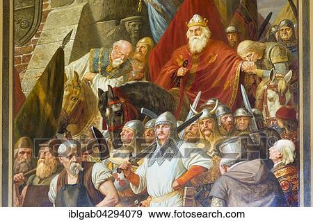 Imperial Hall, mural of Henry IV, Imperial Palace, Kaiserpfalz, UNESCO World Heritage Site, Goslar, Harz, Lower Saxony, Germany, Europe View Large Photo Image Stock Photo - Imperial Hall, mural of Henry IV, Imperial Palace, Kaiserpfalz, UNESCO World Heritage Site, Goslar, Harz, Lower Saxony, Germany, Europe. Fotosearch