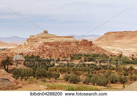Stock Image - Ksar of Ait Benhaddou, fortified city, near Ouarzazate, Morocco, Africa. Fotosearch