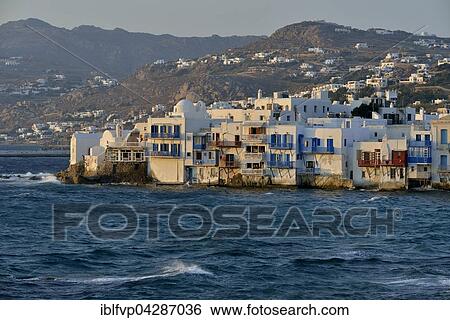 La Petite Venise, Chora or Mykonos Town, Mykonos, Cyclades, Greece, Europe View Large Photo Image Stock Photograph - La Petite Venise, Chora or Mykonos Town, Mykonos, Cyclades, Greece, Europe. Fotosearch