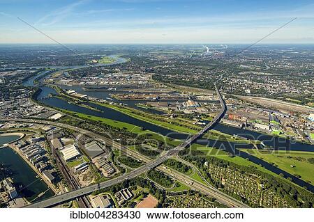 Location Logistics Duisport, Duisburg harbor, container port, Ruhr and Rhine-Herne Canal, inland water transport, Duisburg, Ruhr district, North Rhine-Westphalia, Germany, Europe View Large Photo Image Stock Image - Location Logistics Duisport, Duisburg harbor, container port, Ruhr and Rhine-Herne Canal, inland water transport, Duisburg, Ruhr district, North Rhine-Westphalia, Germany, Europe. Fotosearch