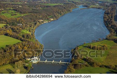 Lock, Kemnader reservoir during high water, Ruhr, Ruhr Valley, Hattingen, Ruhr district, North Rhine-Westphalia, Germany, Europe View Large Photo Image Picture - Lock, Kemnader reservoir during high water, Ruhr, Ruhr Valley, Hattingen, Ruhr district, North Rhine-Westphalia, Germany, Europe. Fotosearch