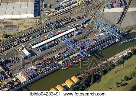 Logport I Duisport, logistics center Rheinhausen, Duisburg, Ruhr district, North Rhine-Westphalia, Germany, Europe View Large Photo Image Stock Image - Logport I Duisport, logistics center Rheinhausen, Duisburg, Ruhr district, North Rhine-Westphalia, Germany, Europe. Fotosearch