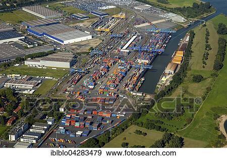 Logport I Duisport, logistics center Rheinhausen, Duisburg, Ruhr district, North Rhine-Westphalia, Germany, Europe View Large Photo Image Stock Photo - Logport I Duisport, logistics center Rheinhausen, Duisburg, Ruhr district, North Rhine-Westphalia, Germany, Europe. Fotosearch