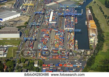 Logport I Duisport, logistics center Rheinhausen, Duisburg, Ruhr district, North Rhine-Westphalia, Germany, Europe View Large Photo Image Stock Photograph - Logport I Duisport, logistics center Rheinhausen, Duisburg, Ruhr district, North Rhine-Westphalia, Germany, Europe. Fotosearch