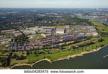 Logport I Duisport, logistics center Rheinhausen, Duisburg, Ruhr district, North Rhine-Westphalia, Germany, Europe View Large Photo Image Stock Photography - Logport I Duisport, logistics center Rheinhausen, Duisburg, Ruhr district, North Rhine-Westphalia, Germany, Europe. Fotosearch