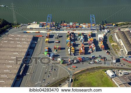 Logport II, logistics, Duisport, Rhine harbour, Duisburg, Ruhr district, North Rhine-Westphalia, Germany, Europe View Large Photo Image Stock Image - Logport II, logistics, Duisport, Rhine harbour, Duisburg, Ruhr district, North Rhine-Westphalia, Germany, Europe. Fotosearch