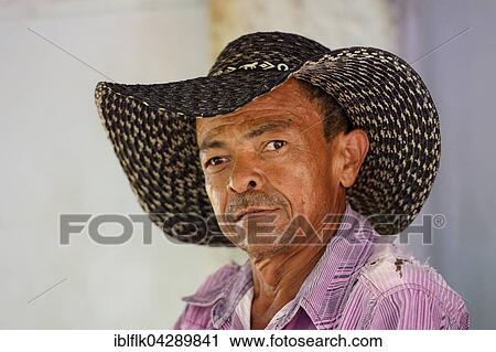 Man with traditional hat, portrait, Verera de Boqueron, San Francisco, Antioquia Department, Colombia, South America View Large Photo Image Stock Image - Man with traditional hat, portrait, Verera de Boqueron, San Francisco, Antioquia Department, Colombia, South America. Fotosearch