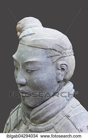 Picture - Museum of the Terracotta Warriors, Terracotta Warrior, Mausoleum of the first Qin Emperor, Xian, Shaanxi Province, China, Asia. Fotosearch