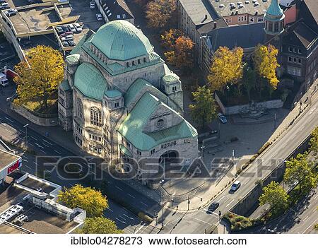 Stock Image - Old synagogue, House of Jewish Culture, cultural institute, Essen, Ruhr district, North Rhine-Westphalia, Germany, Europe. Fotosearch