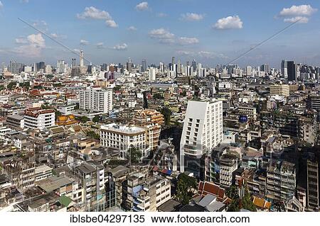 Panoramic view, cityscape from Grand China Princess Hotel, skyscrapers, Chinatown, Bangkok, Thailand, Asia View Large Photo Image Stock Photography - Panoramic view, cityscape from Grand China Princess Hotel, skyscrapers, Chinatown, Bangkok, Thailand, Asia. Fotosearch