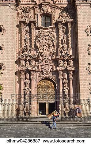 Stock Photo - Parish of Santa Prisca y San Sebastian, colonial Baroque, Plaza Borda and Zocalo, Taxco de Alarcon, Guerrero, Mexico, North America. Fotosearch