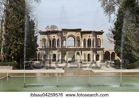 Pavilion at the entrance, fountains, Shazdeh Garden or Bagh-e Shahzadeh, Mahan, Kerman Province, Iran, Asia View Large Photo Image Stock Photograph - Pavilion at the entrance, fountains, Shazdeh Garden or Bagh-e Shahzadeh, Mahan, Kerman Province, Iran, Asia. Fotosearch