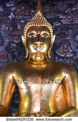 Phra Si Sakyamuni Buddha in Wihan Luang Hall, Wat Suthat Temple, Giant Swing, Phra Nakhon District, Bangkok, Thailand, Asia View Large Photo Image Stock Photography - Phra Si Sakyamuni Buddha in Wihan Luang Hall, Wat Suthat Temple, Giant Swing, Phra Nakhon District, Bangkok, Thailand, Asia. Fotosearch