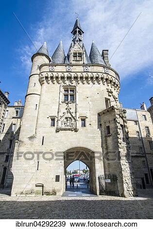 Porte Cailhau, historic city gate, Bordeaux, France, Europe View Large Photo Image Stock Photo - Porte Cailhau, historic city gate, Bordeaux, France, Europe. Fotosearch