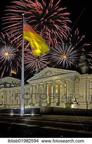 Reichstag building at night, fireworks display, Berlin, Germany, Europe, composite, Europe View Large Photo Image Picture - Reichstag building at night, fireworks display, Berlin, Germany, Europe, composite, Europe. Fotosearch