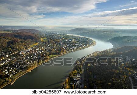 Rheinbogen river bend, upper Middle Rhine, at Unkel, Rhineland-Palatinate, Germany, Europe View Large Photo Image Stock Photo - Rheinbogen river bend, upper Middle Rhine, at Unkel, Rhineland-Palatinate, Germany, Europe. Fotosearch