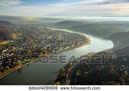 Rheinbogen river bend, upper Middle Rhine, at Unkel, Rhineland-Palatinate, Germany, Europe View Large Photo Image Stock Photo - Rheinbogen river bend, upper Middle Rhine, at Unkel, Rhineland-Palatinate, Germany, Europe. Fotosearch