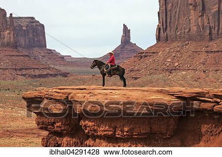 Rock formations, Indian on horse at John Wayne Point, Monument Valley Navajo Tribal Park, Arizona, USA, North America View Large Photo Image Stock Photo - Rock formations, Indian on horse at John Wayne Point, Monument Valley Navajo Tribal Park, Arizona, USA, North America. Fotosearch