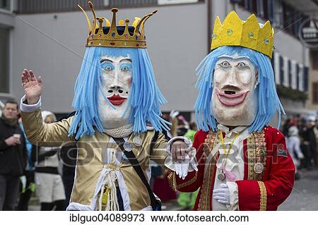 Royal couple at the 38th Motteri-Fasnachtsumzug parade in Malters, Lucerne, Switzerland, Europe View Large Photo Image Stock Image - Royal couple at the 38th Motteri-Fasnachtsumzug parade in Malters, Lucerne, Switzerland, Europe. Fotosearch