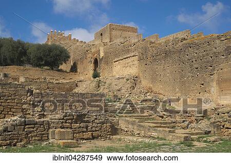 Stock Photo - Ruins of the necropolis of Chellah, Rabat, Rabat province, Morocco, Africa. Fotosearch